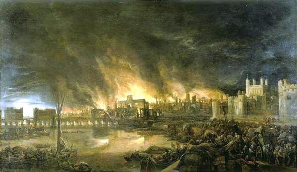 O Grande Incêndio de Londres em 1666